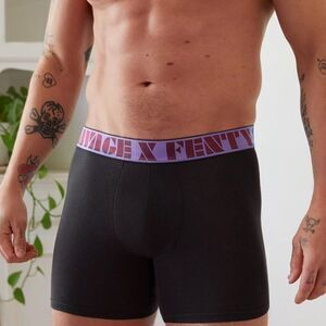 Savage Fenty mens boxer trunks iridescent WB‎ caviar M NWT in packaging unopened